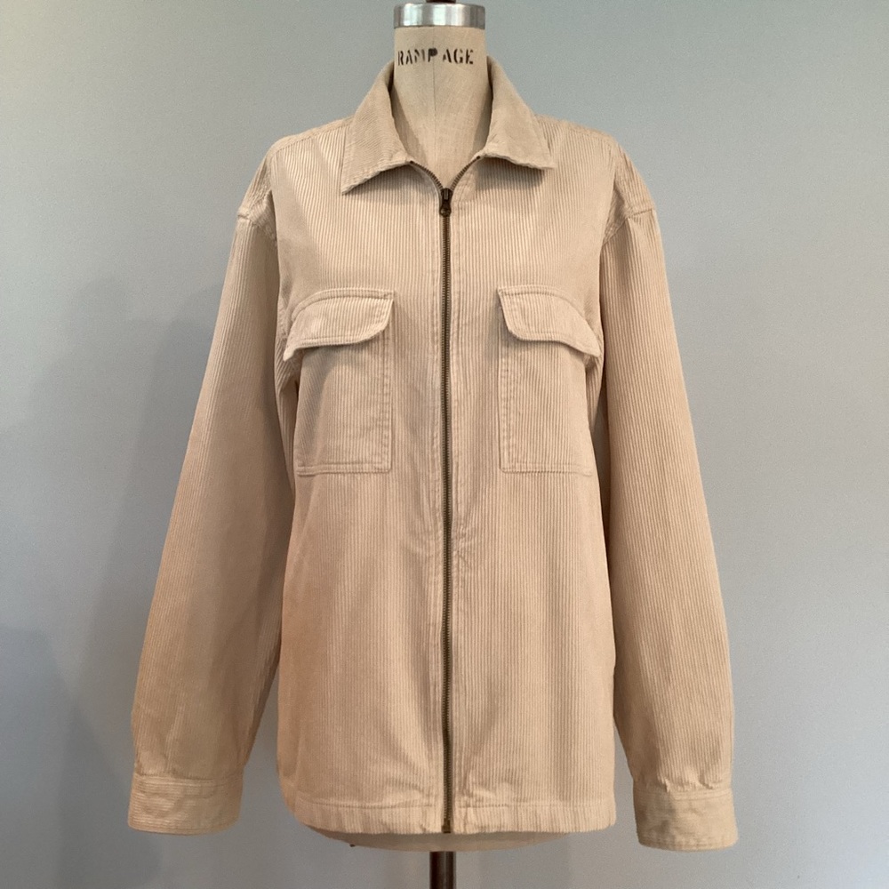 H&M Corduroy Full Zip Jacket Size Large